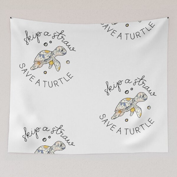 Item preview, Skip a Straw save a Turtle Save the Turtles designed and sold by Sioox.