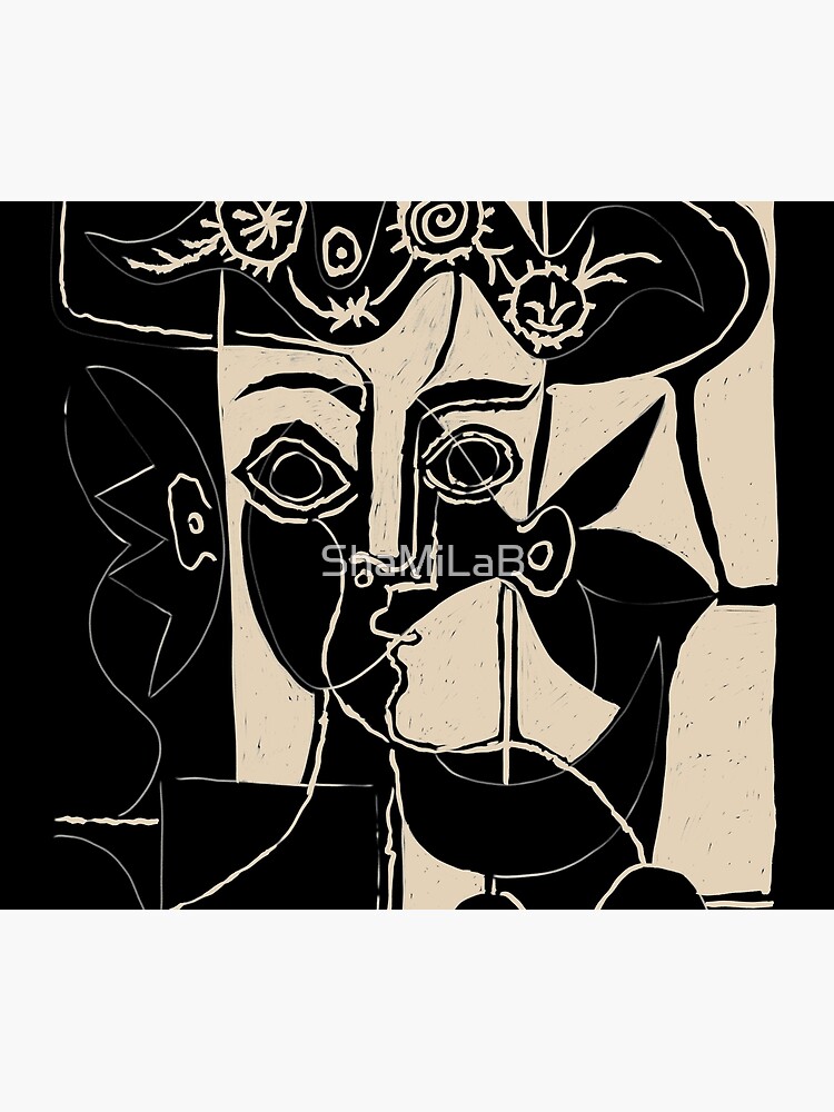 Picasso Woman's head #8 black line by ShaMiLaB