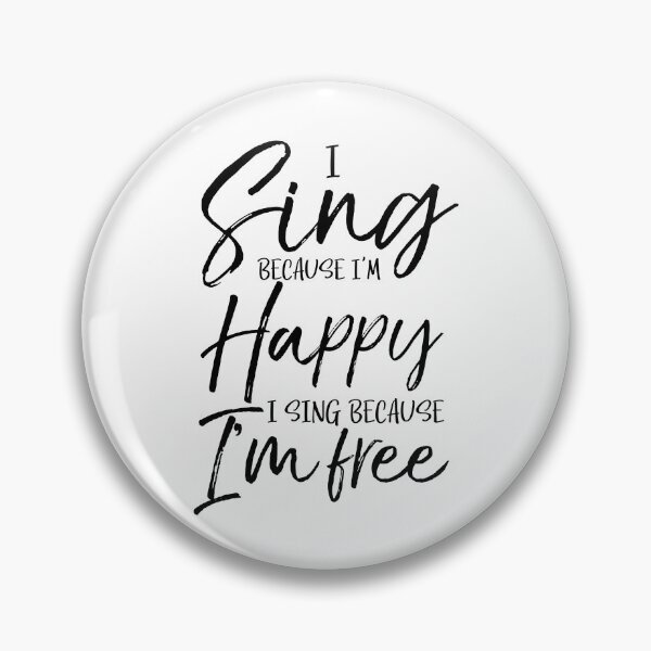 Item preview, I Sing Because I'm Happy I Sing Because I'm Free Hymn Lyric Christian Quote designed and sold by TNDesignStudio.