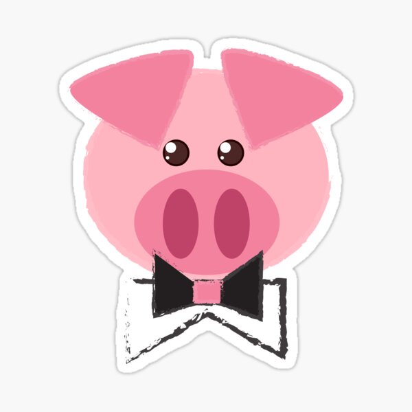 Mr Pig Stickers Redbubble - piggy roblox lucas