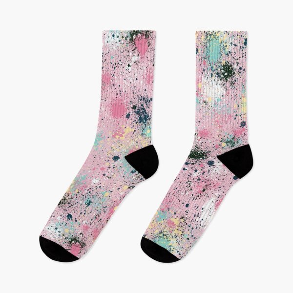 Item preview, Abstract Pattern of Splattered Paint Drops - Pink Yellow Blue Pastel designed and sold by ninoladesign.