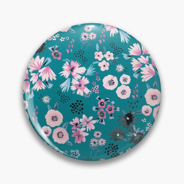 Item preview, Liberty Small Floral Print - Turquoise and Pink designed and sold by ninoladesign.