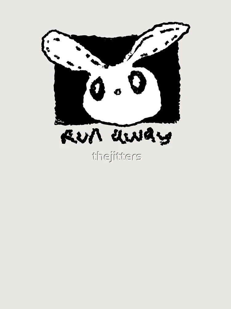 Aperçu 6 sur 6. Sweat à capuche oversize premium avec l'œuvre Run Rabbit Run créée et vendue par thejitters.