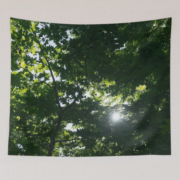 Item preview, Sycamore Sunburst - Under the Shiny Biophilic Leaf Mosaic designed and sold by Georgia Mizuleva.