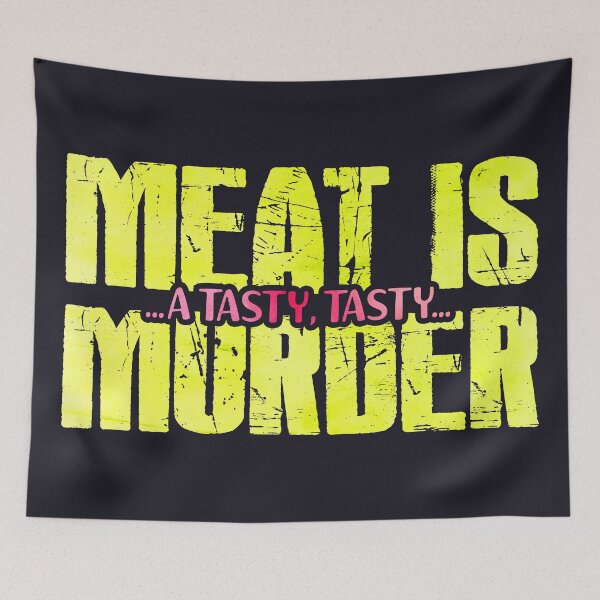 Item preview, Meat is a tasty murder! Carnivore humor designed and sold by RAWWR.