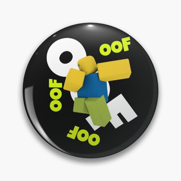 Roblox Oof Noob Big Head Pin By Smoothnoob Redbubble - big head badge roblox