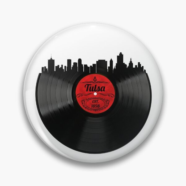 Item preview, Tulsa Oklahoma Vinyl Record Vintage Skyline Design designed and sold by TNDesignStudio.