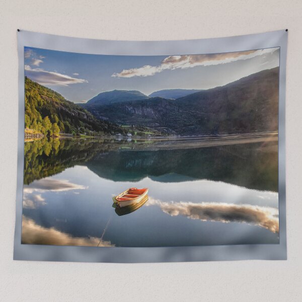 Item preview, The Boat on Geirangerfjord designed and sold by Kathy Weaver.