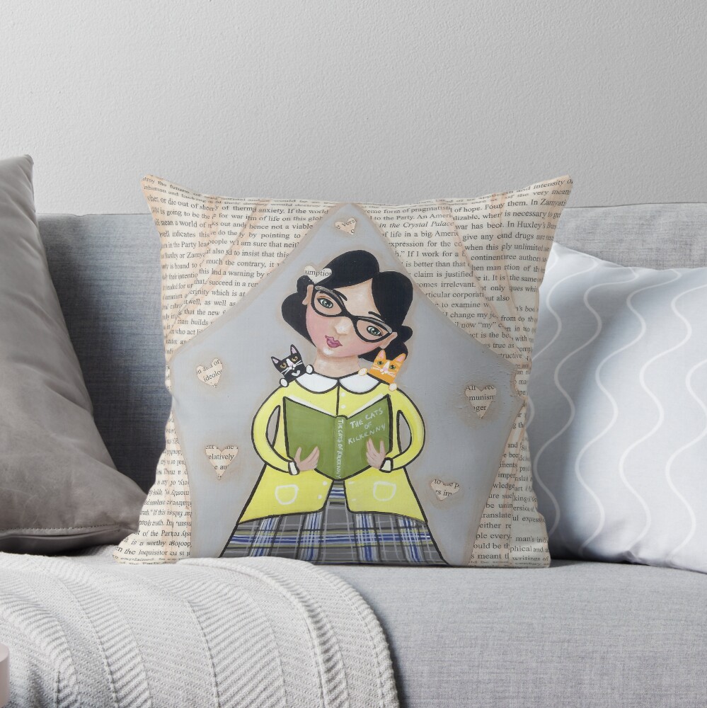 The Reader Throw Pillow