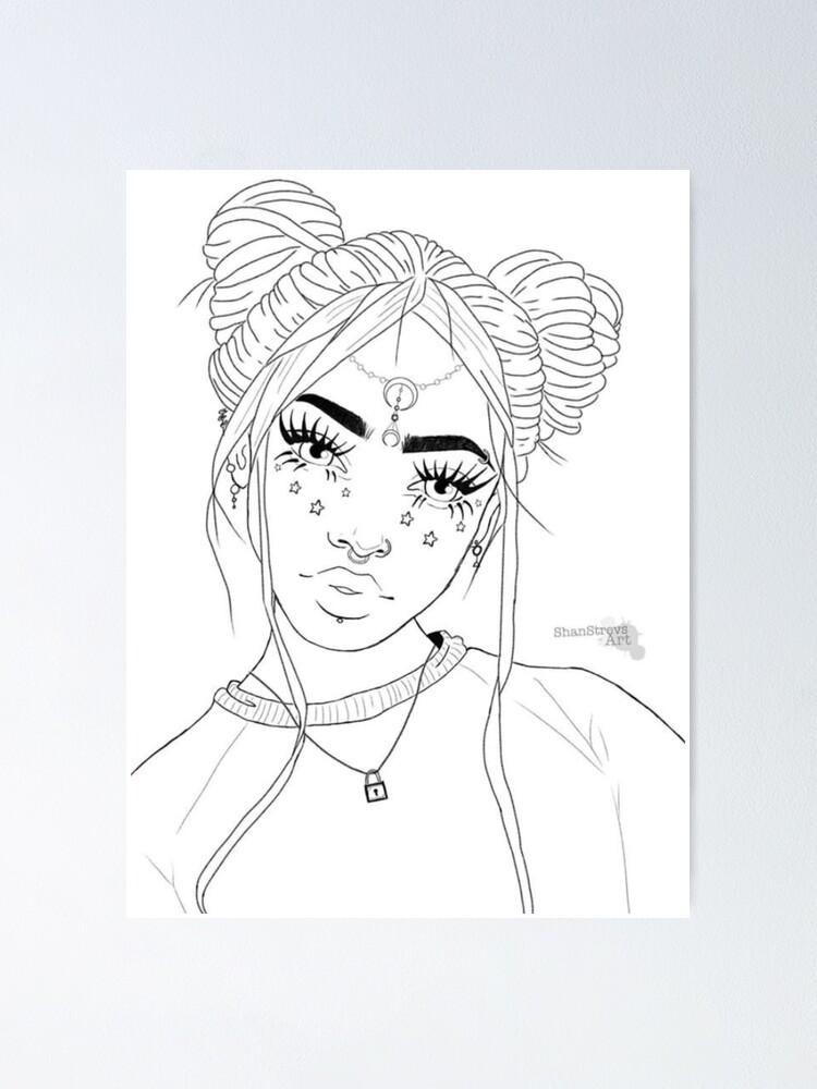 "Aesthetic girl " Poster by ShanStrevsArt Redbubble