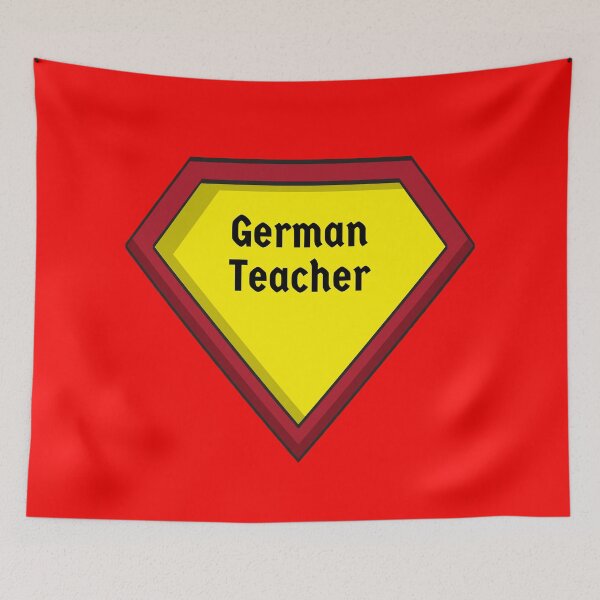 Item preview, German Teacher Superhero Badge  designed and sold by Time4German.