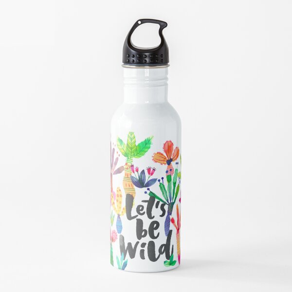 iPhone Cases Patterns Jungle tropical garden - Fun palms pattern Water Bottle