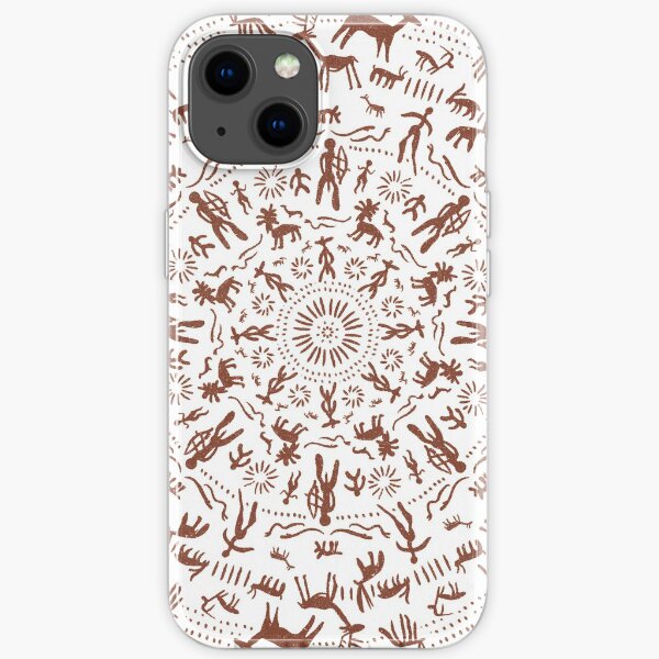 Mandala de arte rupestre Funda blanda para iPhone