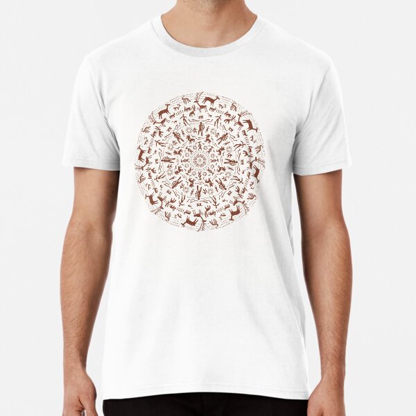 Mandala de arte rupestre Camiseta premium