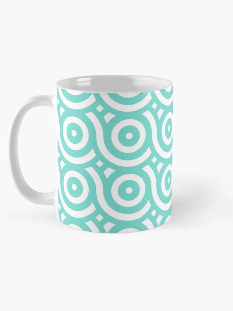 Thumbnail 5 of 6, Coffee Mug, Geometric Pattern: Loop: Poolside designed and sold by Red Wolf.