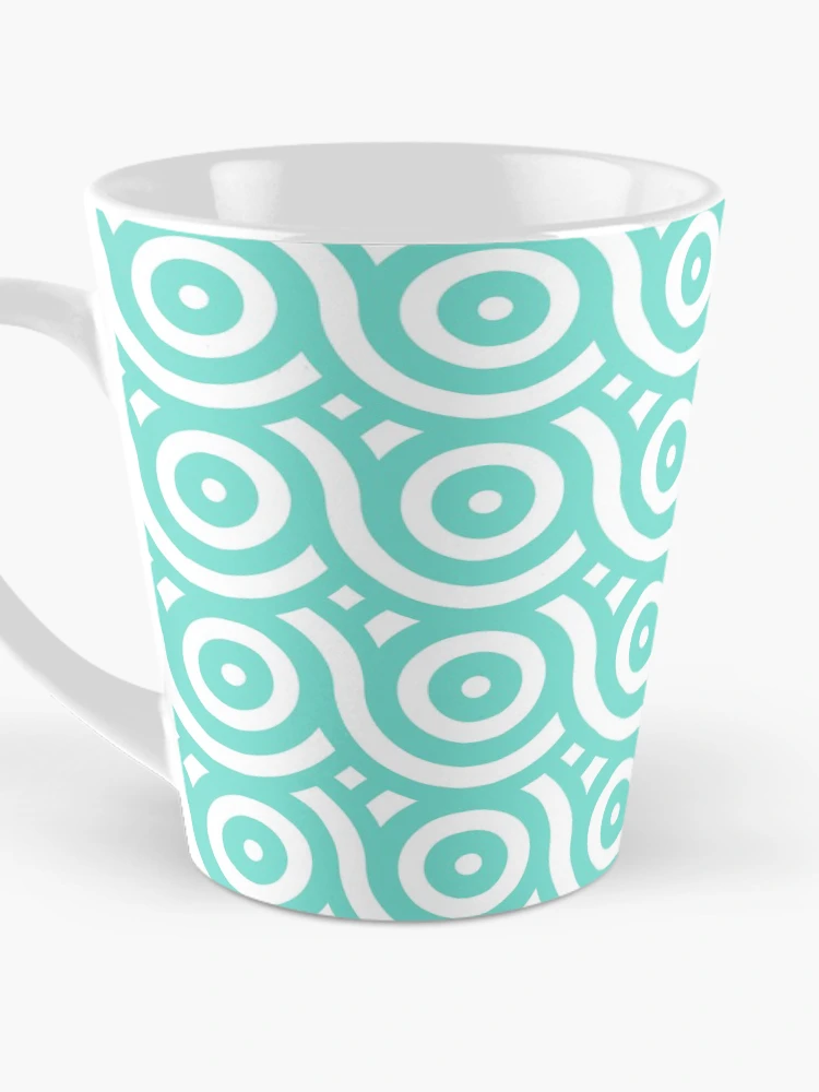 Thumbnail 3 of 4, Coffee Mug, Geometric Pattern: Loop: Poolside designed and sold by Red Wolf.