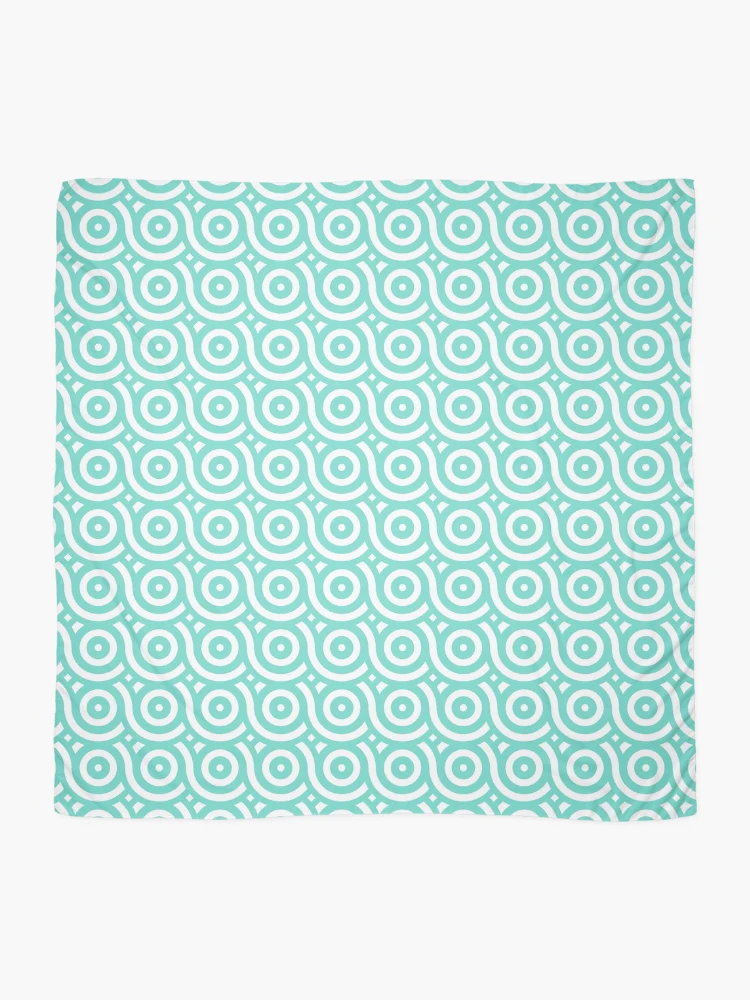 Thumbnail 2 of 3, Scarf, Geometric Pattern: Loop: Poolside designed and sold by Red Wolf.