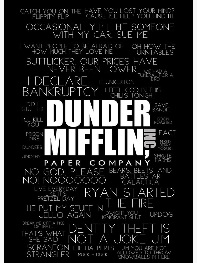 The Office Dunder Mifflin Logo Paper Drink Coasters Set of 6