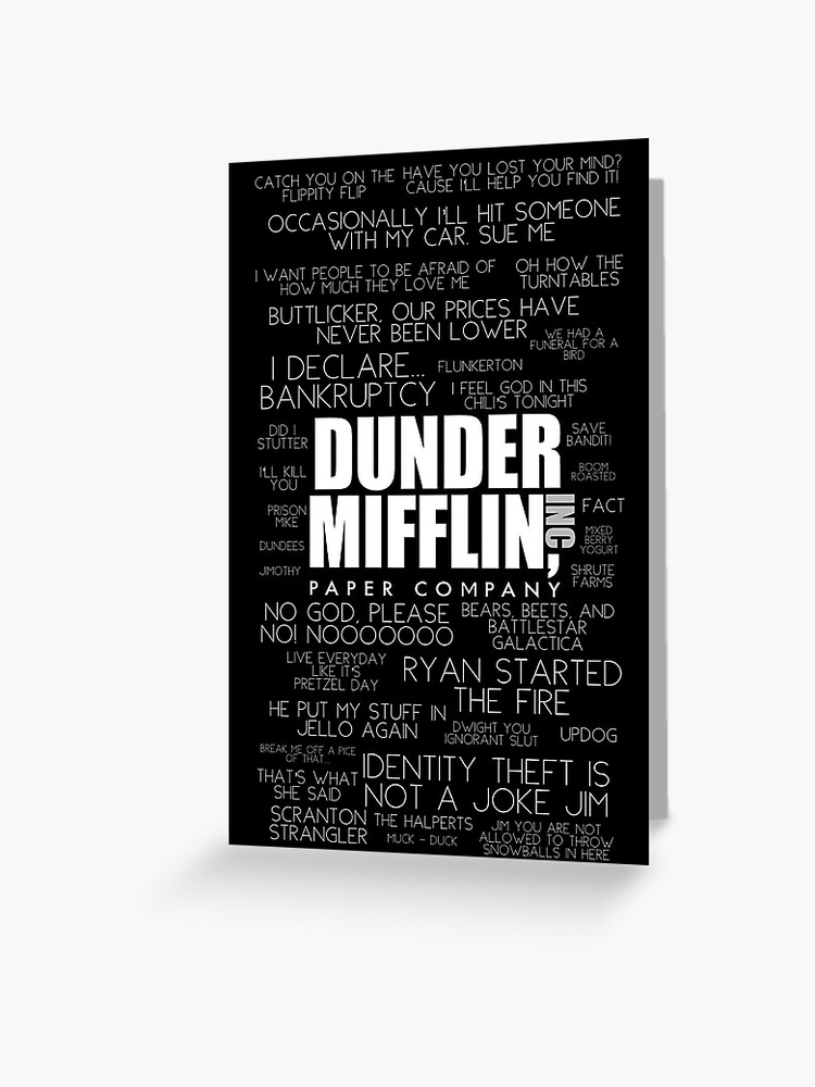 The Office Dunder Mifflin Logo Paper Drink Coasters Set of 6