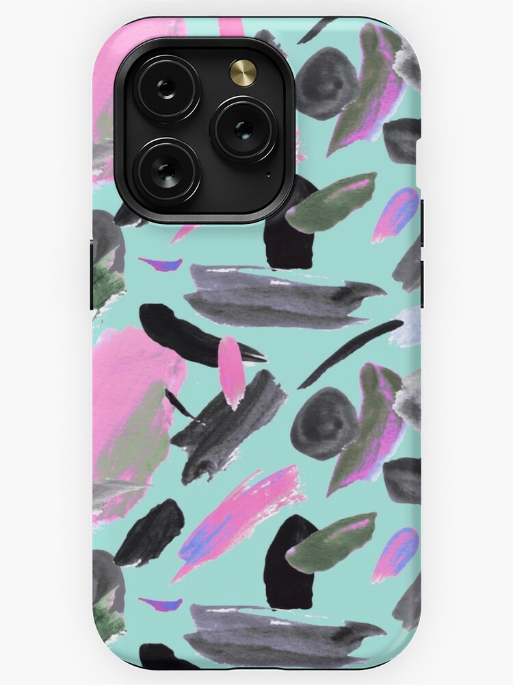 Abstract Painting in Blue and Pink Slimline Phone Case