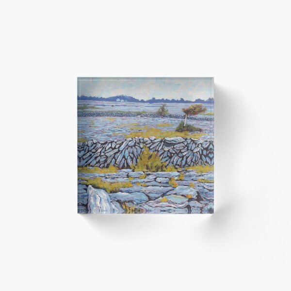 Burren Walls, County Clare, Ireland Acrylic Block