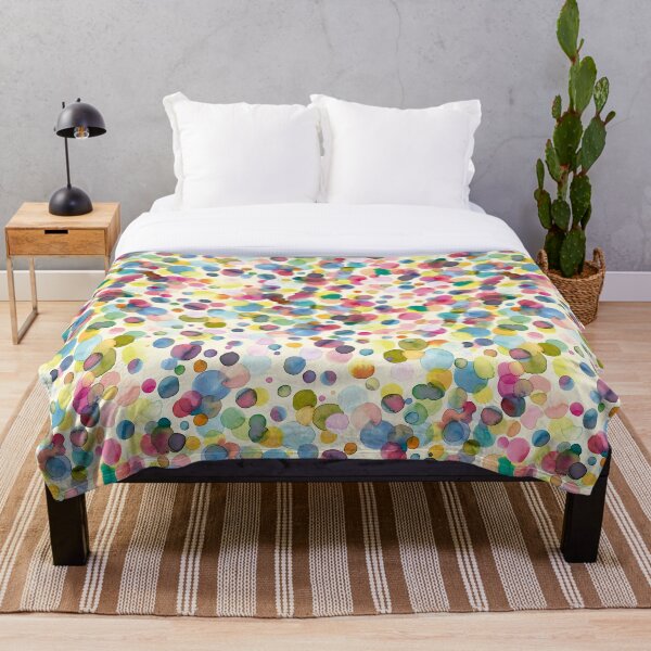 Color drops Throw Blanket