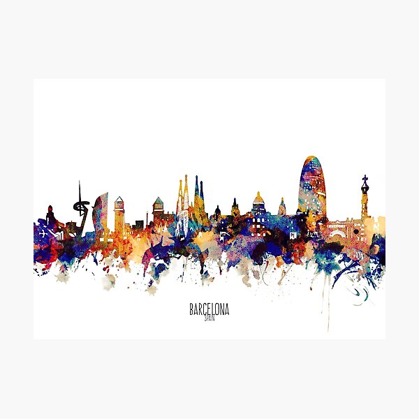 Item preview, barcelona skyline designed and sold by BekimART2.
