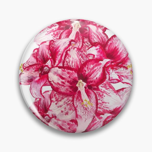 Item preview, Watercolor flowers of amaryllis designed and sold by Shoshina.