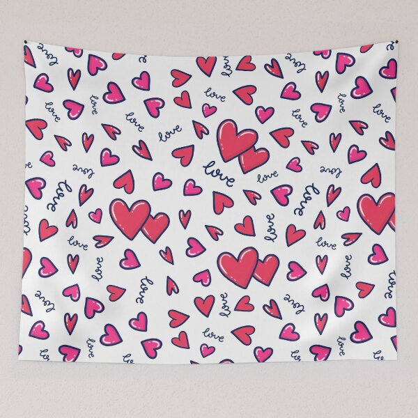 Item preview, Hearts - Doodle designed and sold by karspaul.