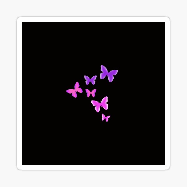 Purple Pink Butterflies - Fibromyalgia, Lupus, Alzheimers Sticker