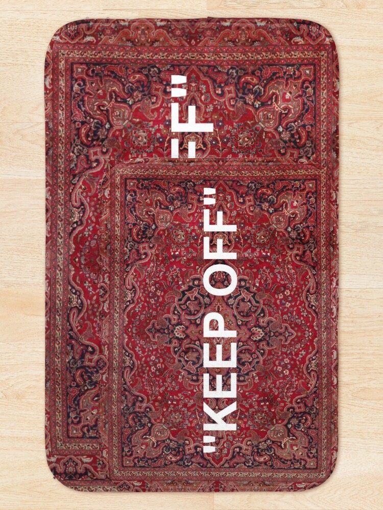 Alternate view of "KEEP OFF" - Antique Orian rug Bath Mat