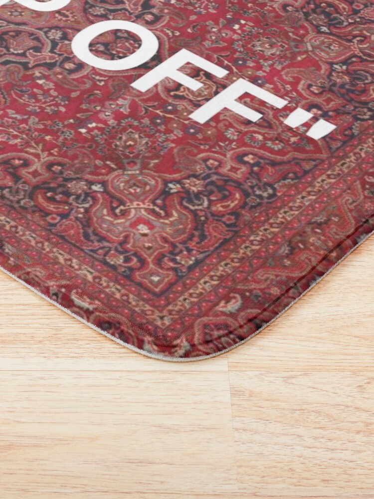 Alternate view of "KEEP OFF" - Antique Orian rug Bath Mat