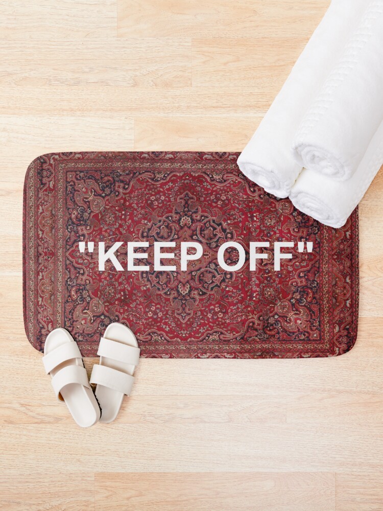 Alternate view of "KEEP OFF" - Antique Orian rug Bath Mat