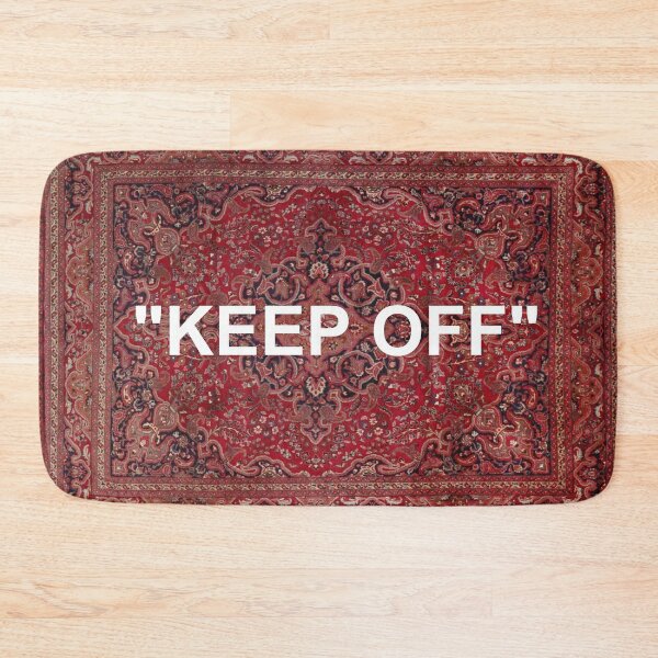 "KEEP OFF" - Antique Orian rug Bath Mat