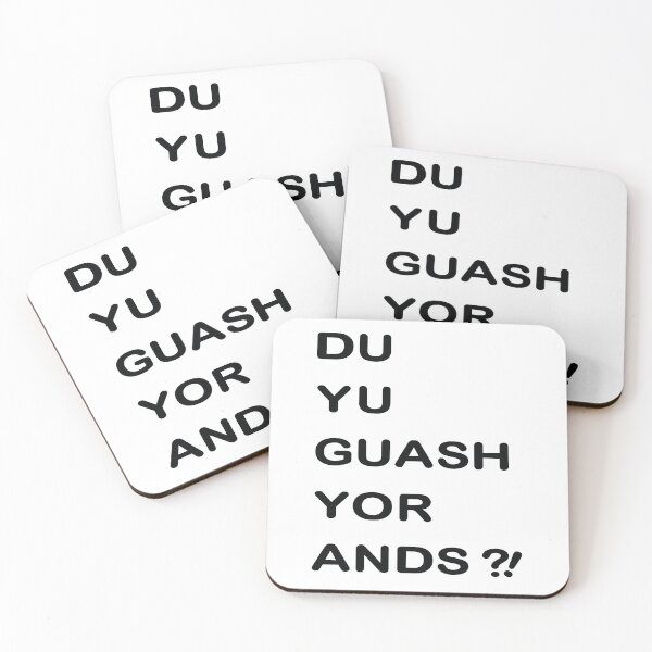 Item preview, Du yo Guash your Hands or What? Funny Wordplay , crazy Dialect Shirt designed and sold by blastshmucks.