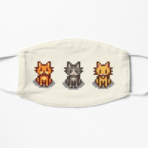 Stardew Valley Pets: 3 Cats Flat Mask