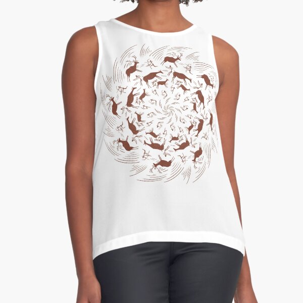 Mandala de arte rupestre Blusa sin mangas
