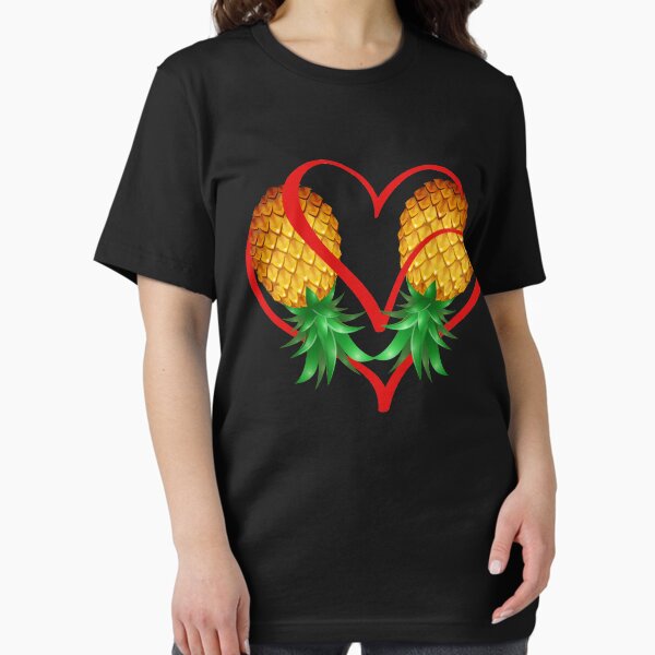 Couple Swinger Upside Down Pineapple with Heart Essential T-Shirt