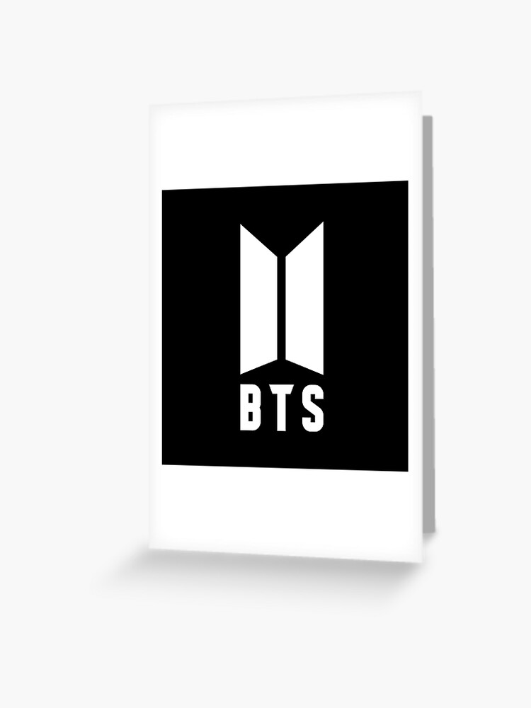 BTS Logo White and Black | Greeting Card