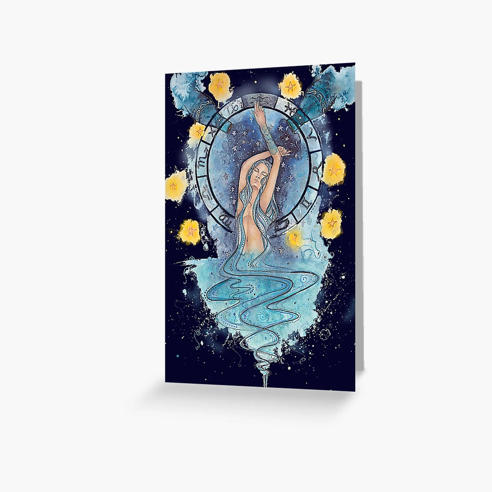 Aquarius zodiac sign ( dark blue design)