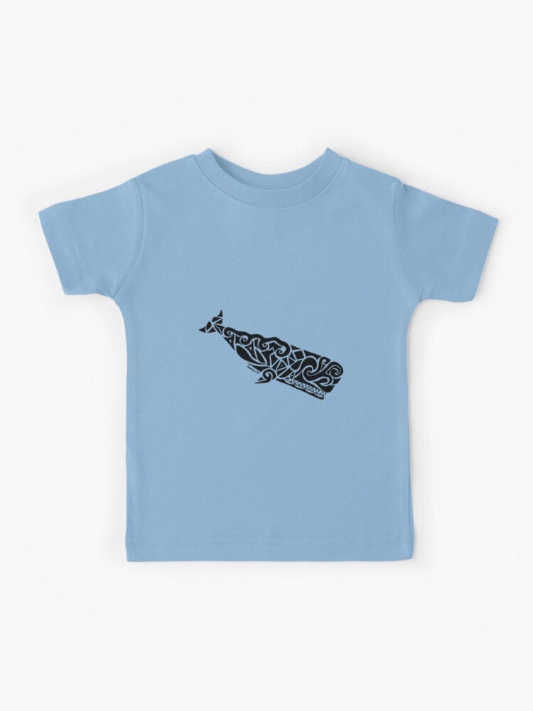 Sperm Whale Tribal Design Kids T-Shirt