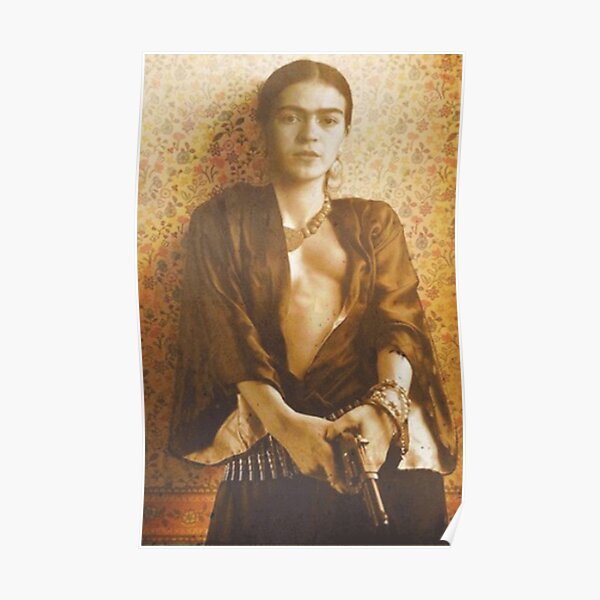 Pistolet Frida Khalo Poster