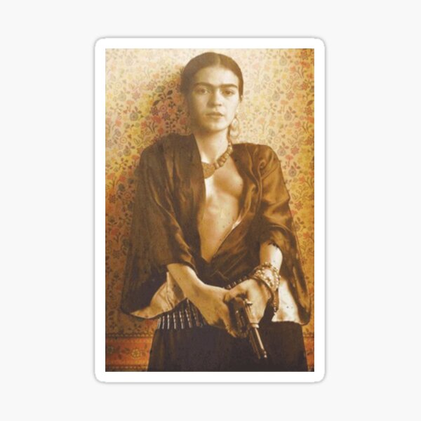 Pistola Frida Khalo Pegatina