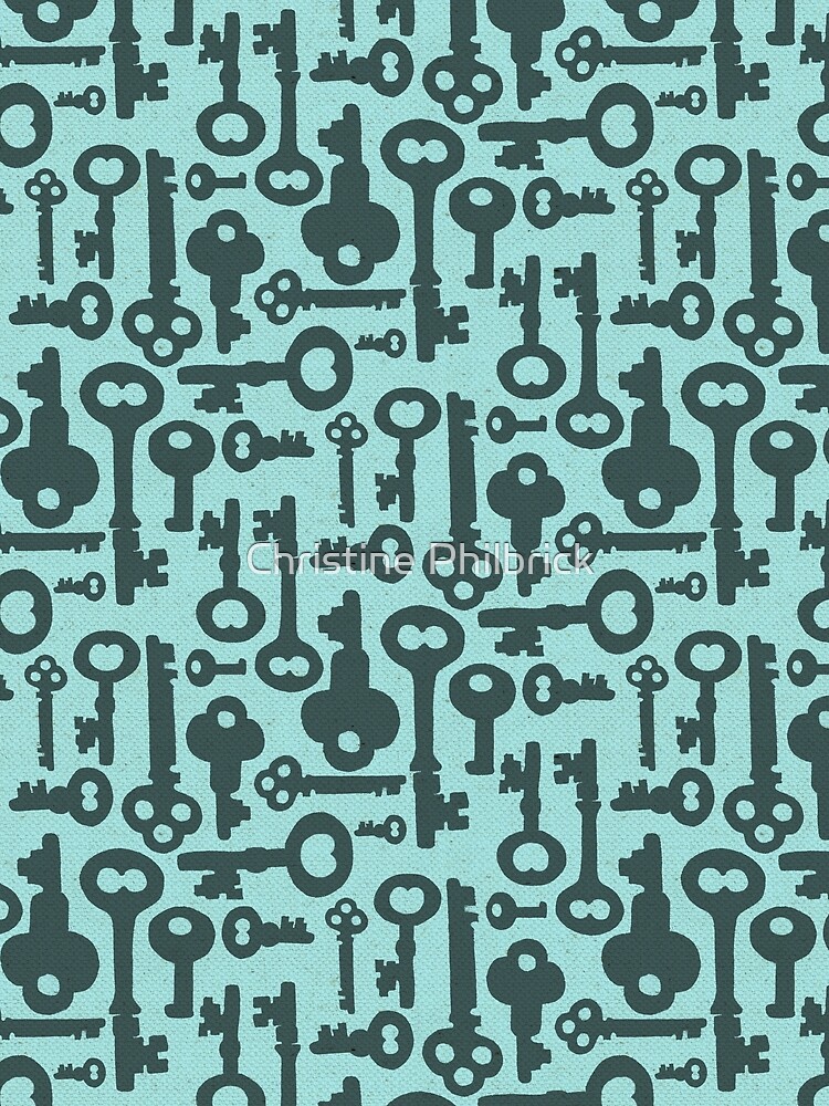 Skeleton Keys in Aqua by cphilbrick