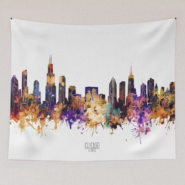 Item preview, chicago skyline designed and sold by BekimART2.