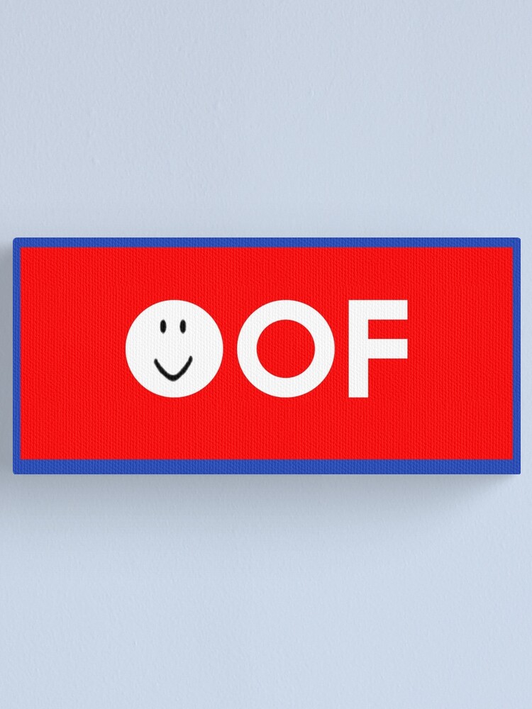 Roblox Oof Noob Face Gaming Noob Canvas Print By Smoothnoob Redbubble - red face roblox