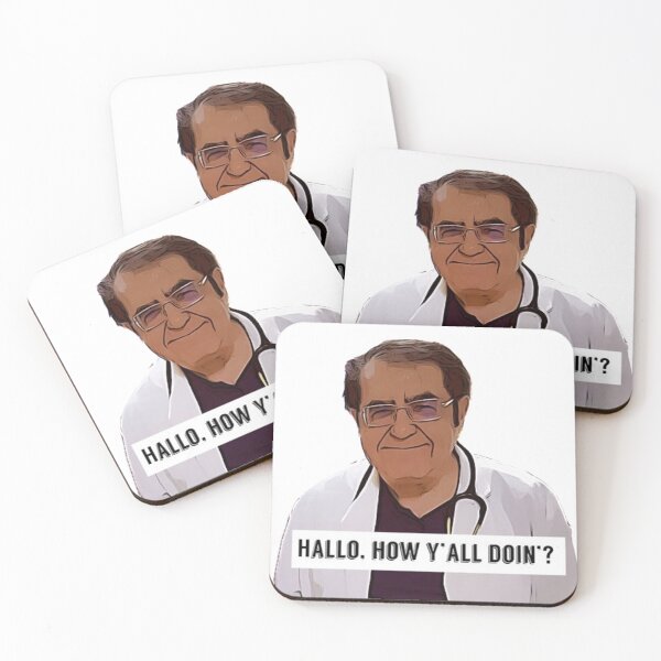 Dr Now - Hallo, how ya all doin, digital artwork Coasters (Set of 4)