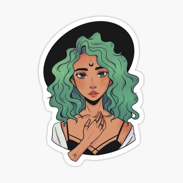 Modern Witch Lady Sticker