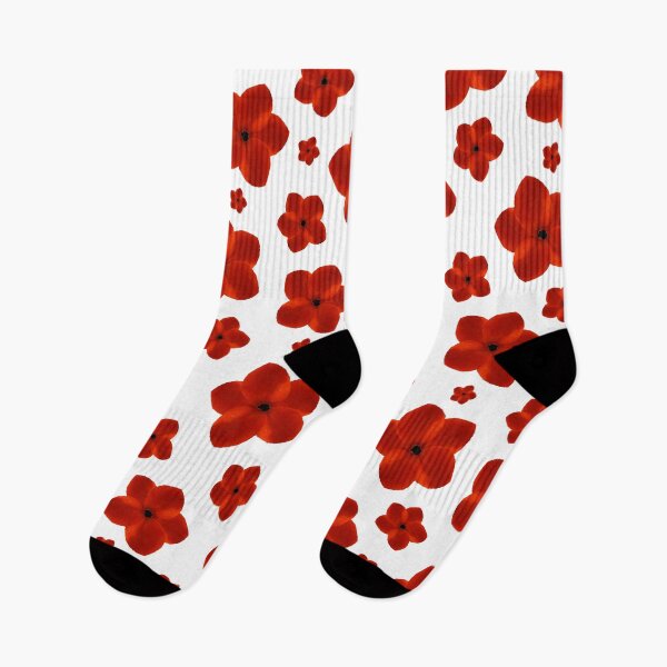 Item preview, Boho Red Flower Pattern designed and sold by RachelTintedRed.