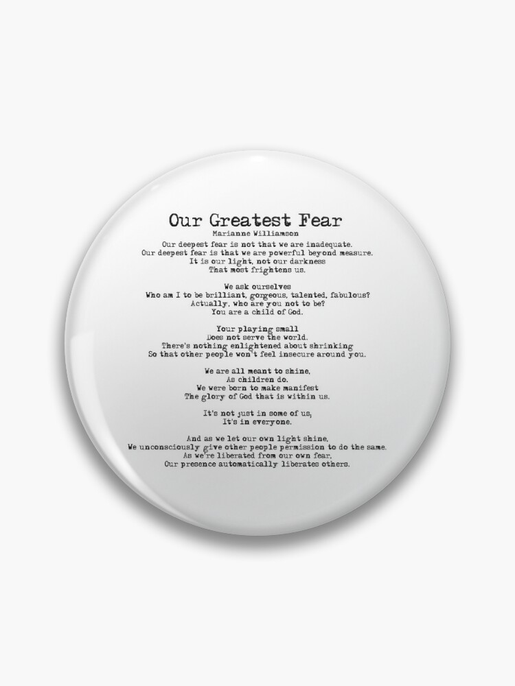 Our Greatest Fear poem Greeting Card for Sale by czerinaart